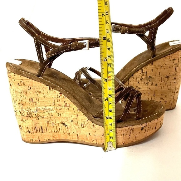 Prada cork wedge heels, authentic, size US 6, - Picture 6 of 16
